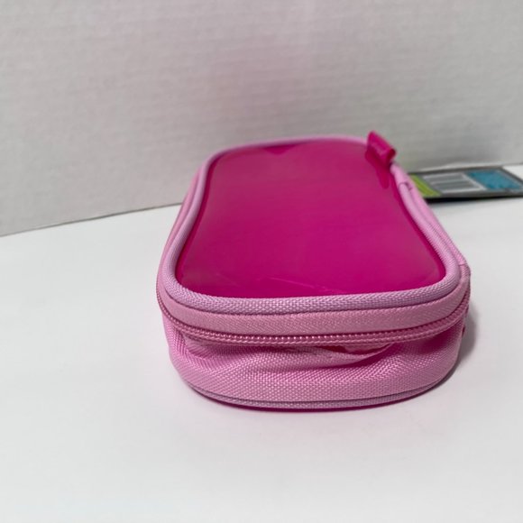 Pink Makeup Bag Pencil Case Zipper Organizer - Picture 9 of 11